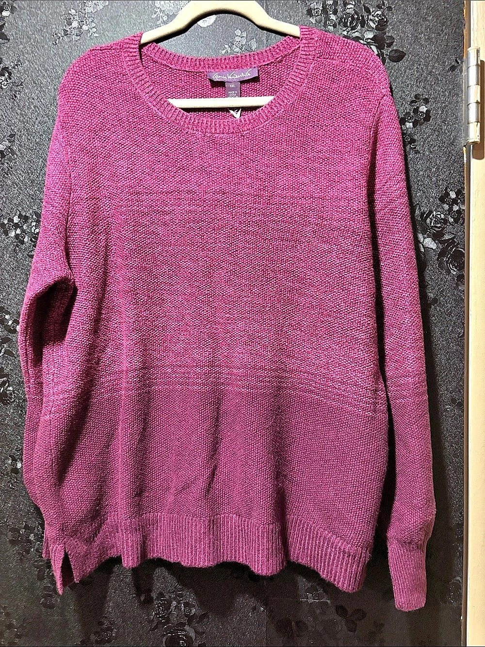 Gloria Vanderbilt Crew Neck Sweater in Pink XXL NWT